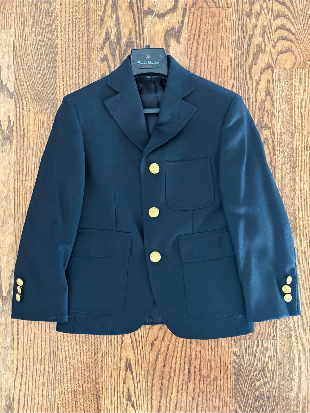 Brooks Brothers Navy Blazer with Gold Buttons - Kids
